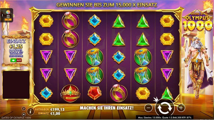 Gates of Olympus 1000 Vorschaubild bei SlotMagie